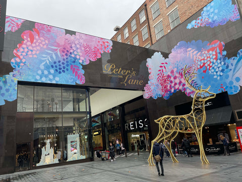 Vibrant Winter Wonderland: Abstract Murals Transform Liverpool ONE