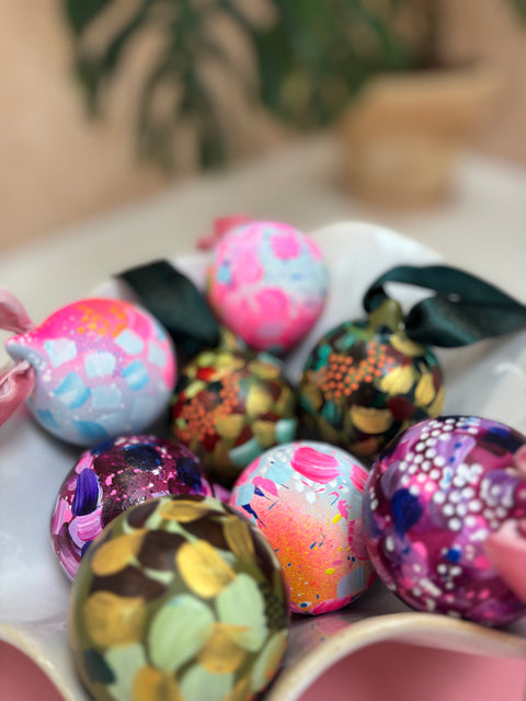 Hand-Painted Christmas Baubles