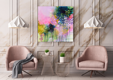 Enchanted Canopy: Original Abstract Painting