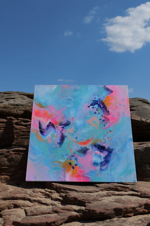 Sunshine On The Street: Original Abstract Painting