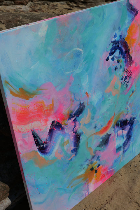Sunshine On The Street: Original Abstract Painting