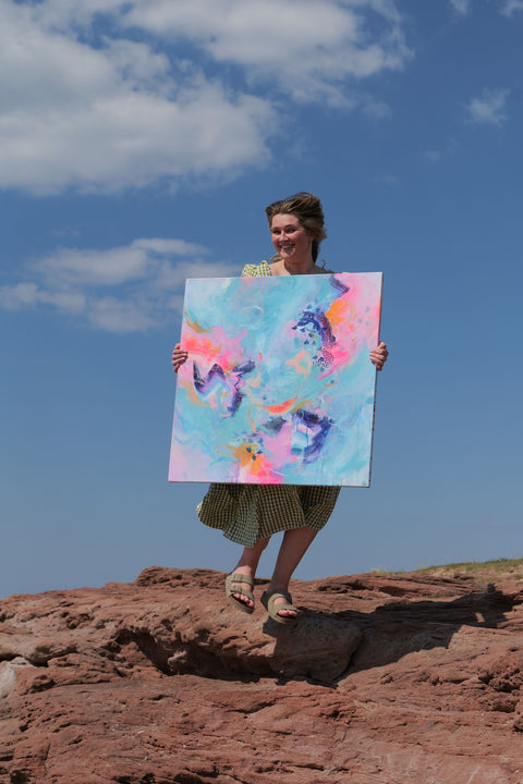 Sunshine On The Street: Original Abstract Painting