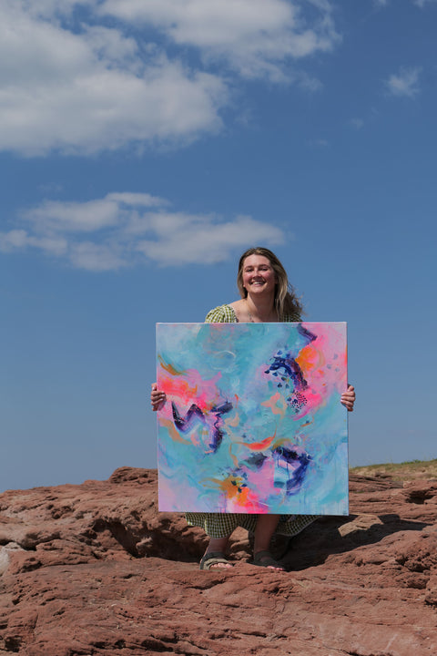Sunshine On The Street: Original Abstract Painting