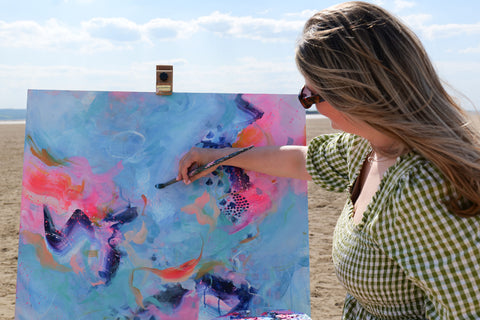 Sunshine On The Street: Original Abstract Painting