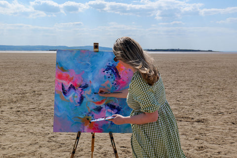Sunshine On The Street: Original Abstract Painting