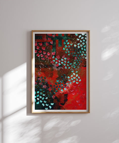 Rosemary & Cranberry Spritz | Abstract Print