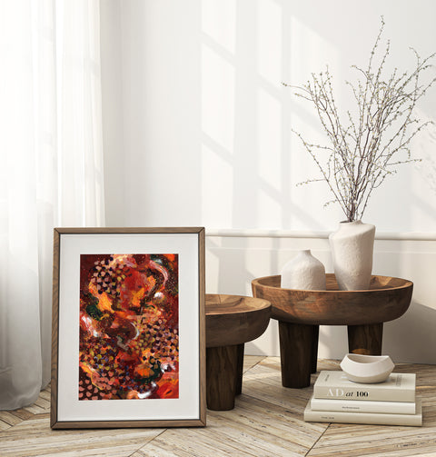 Chestnuts Roasting | Abstract Print