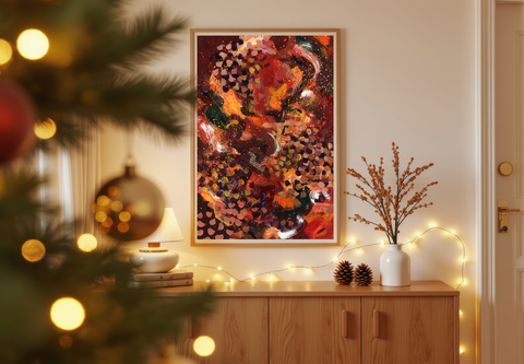 Chestnuts Roasting | Abstract Print