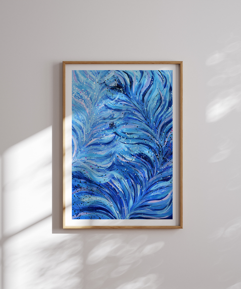 Everything Is Icy & Blue | Abstract Print