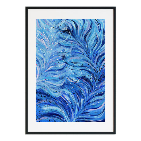 Everything Is Icy & Blue | Abstract Print
