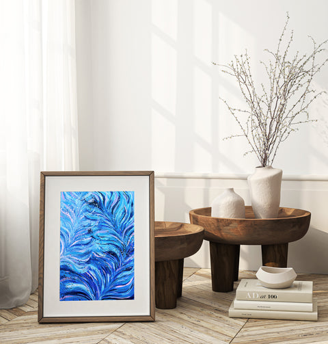 Everything Is Icy & Blue | Abstract Print