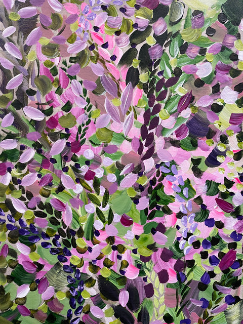 Lilacs In The Wind: Original Abstract Painting