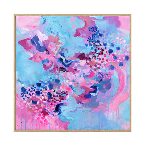 Lost In The Light Pink Sky: Original Abstract Painting